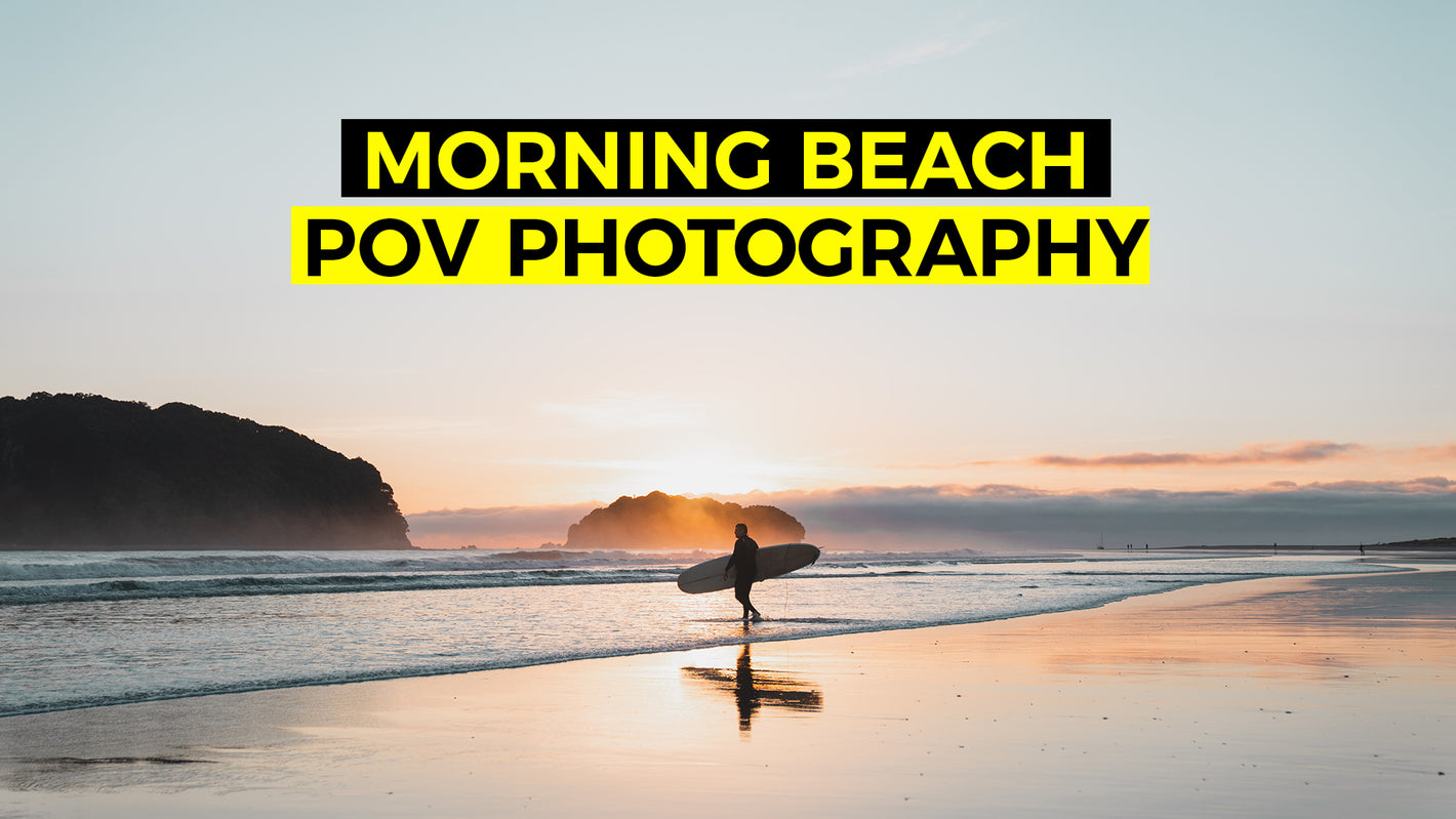 Morning beach POV photography